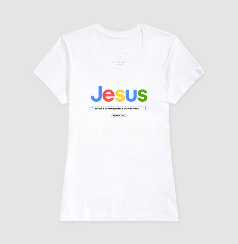 T-SHIRT FEMININA BUSQUE JESUS