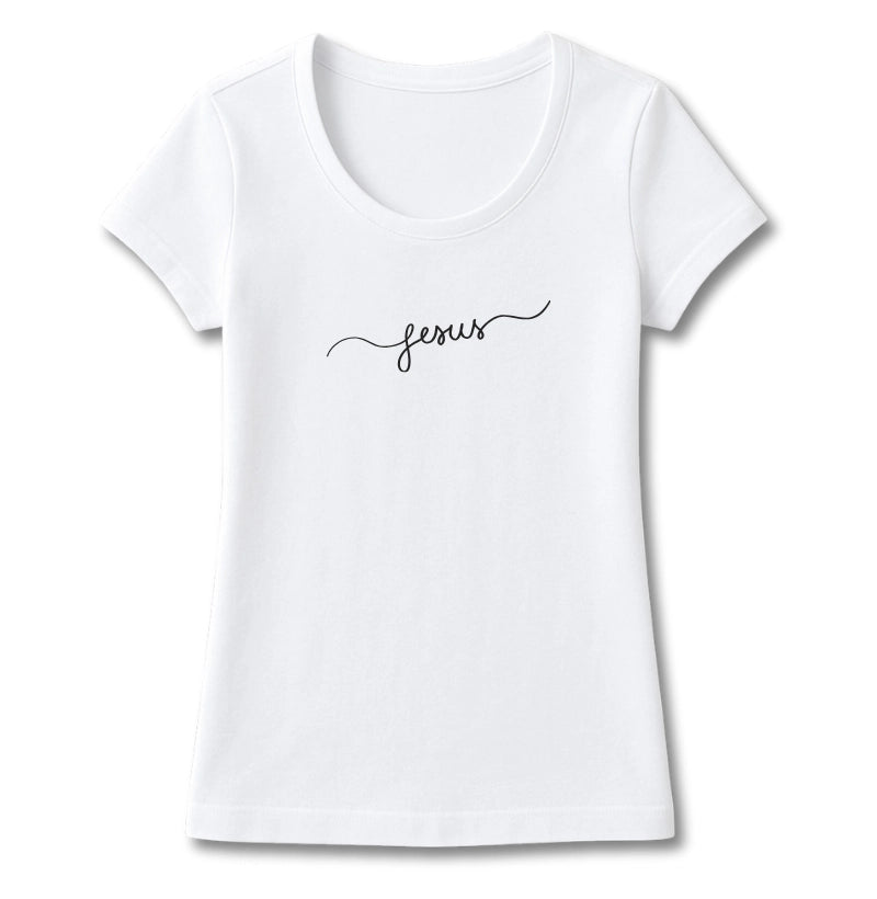 T-SHIRT FEMININA JESUS MINIMALISTA