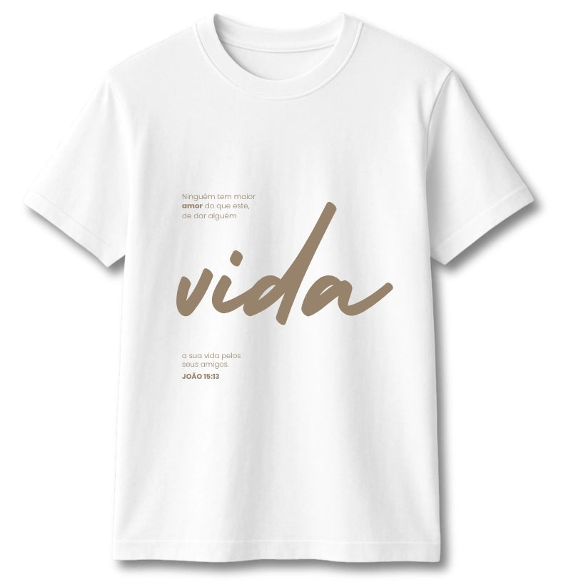 CAMISETA JOÃO 15:13 BRANCA