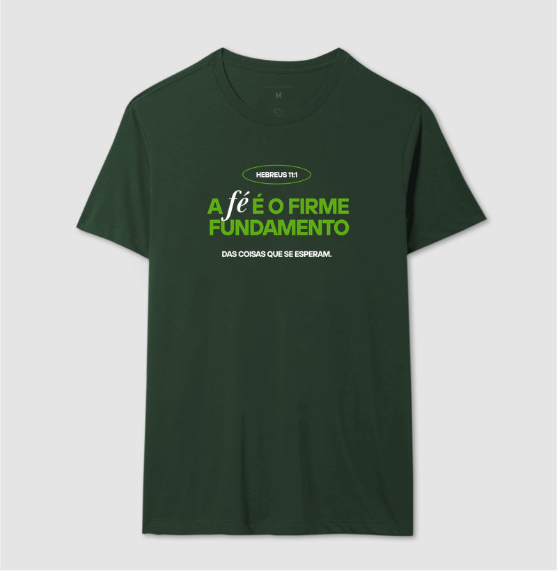 CAMISETA HEBREUS 11:1 ESTAMPA VERDE