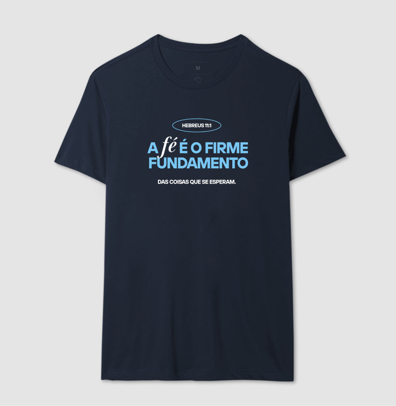 CAMISETA HEBREUS 11:1 ESTAMPA/AZUL