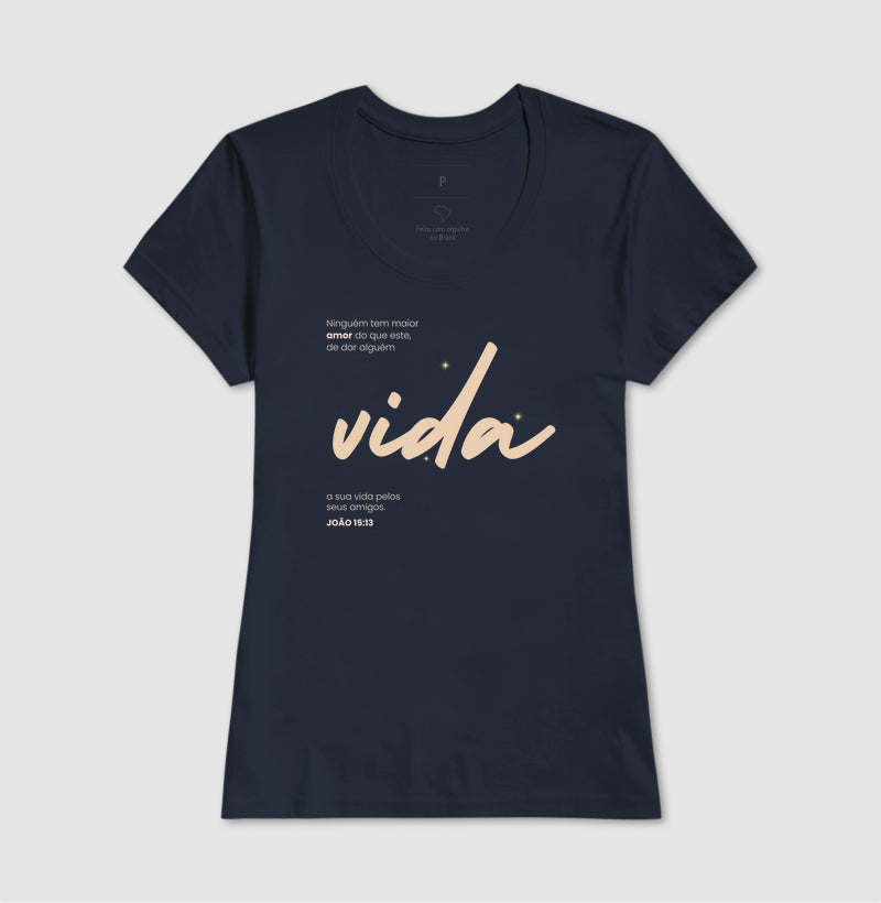 T-SHIRT FEMININA JOÃO 15:13