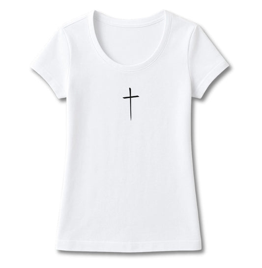 T-SHIRT FEMININA CRUZ MINIMALISTA