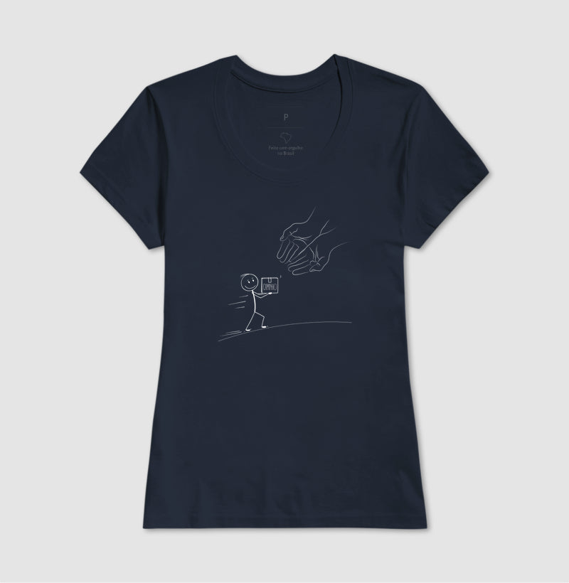 T-SHIRT FEMININA ENTREGA TEU CAMINHO