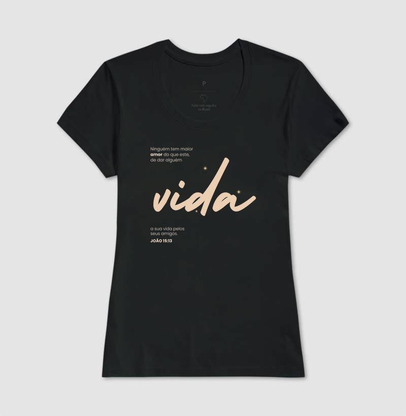 T-SHIRT FEMININA JOÃO 15:13