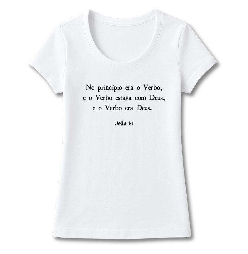 T-SHIRT FEMININA JOÃO 1:1