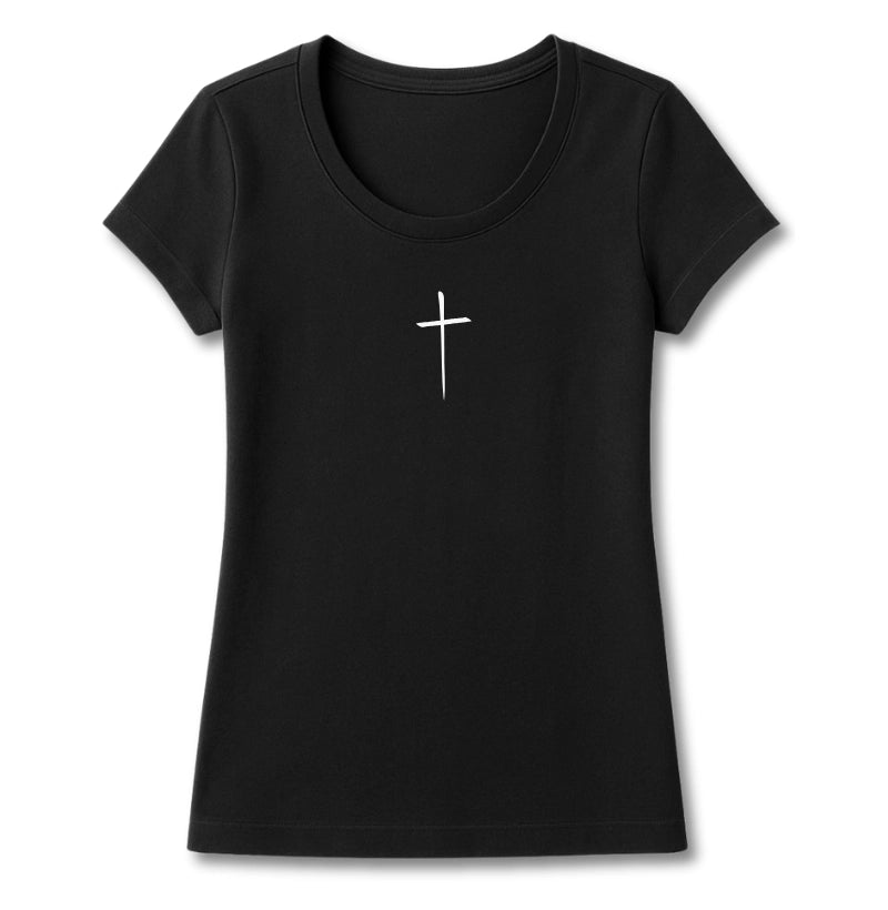 T-SHIRT FEMININA CRUZ MINIMALISTA