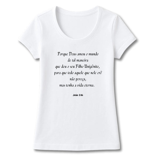 T-SHIRT FEMININA JOÃO 3:16