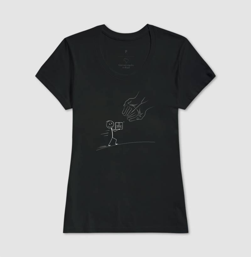 T-SHIRT FEMININA ENTREGA TEU CAMINHO