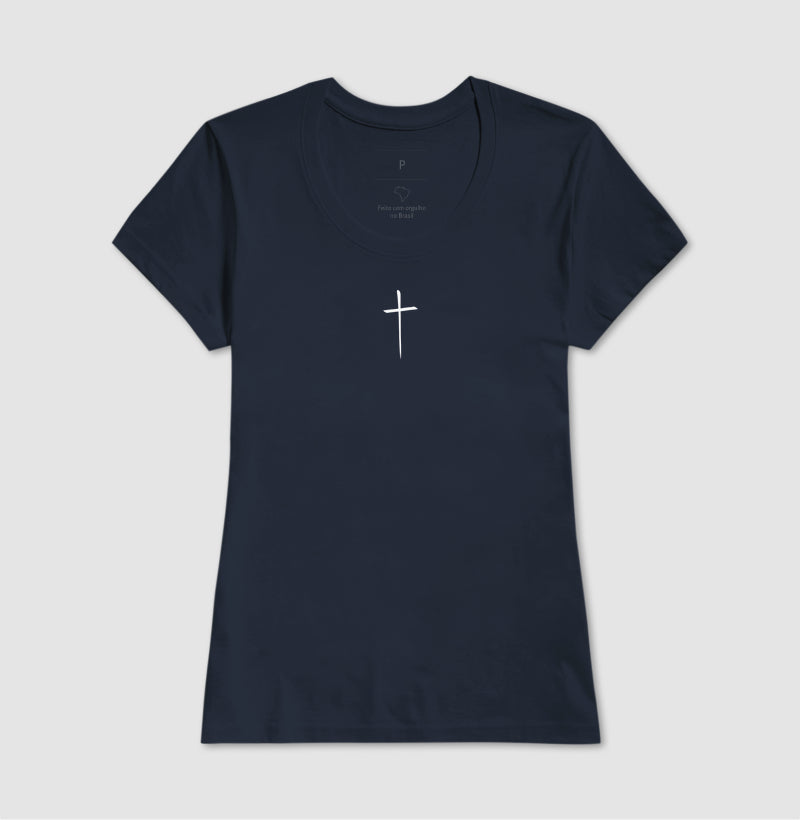 T-SHIRT FEMININA CRUZ MINIMALISTA