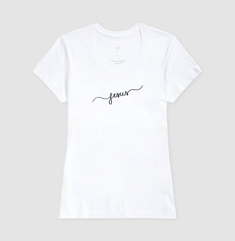 T-SHIRT FEMININA JESUS MINIMALISTA