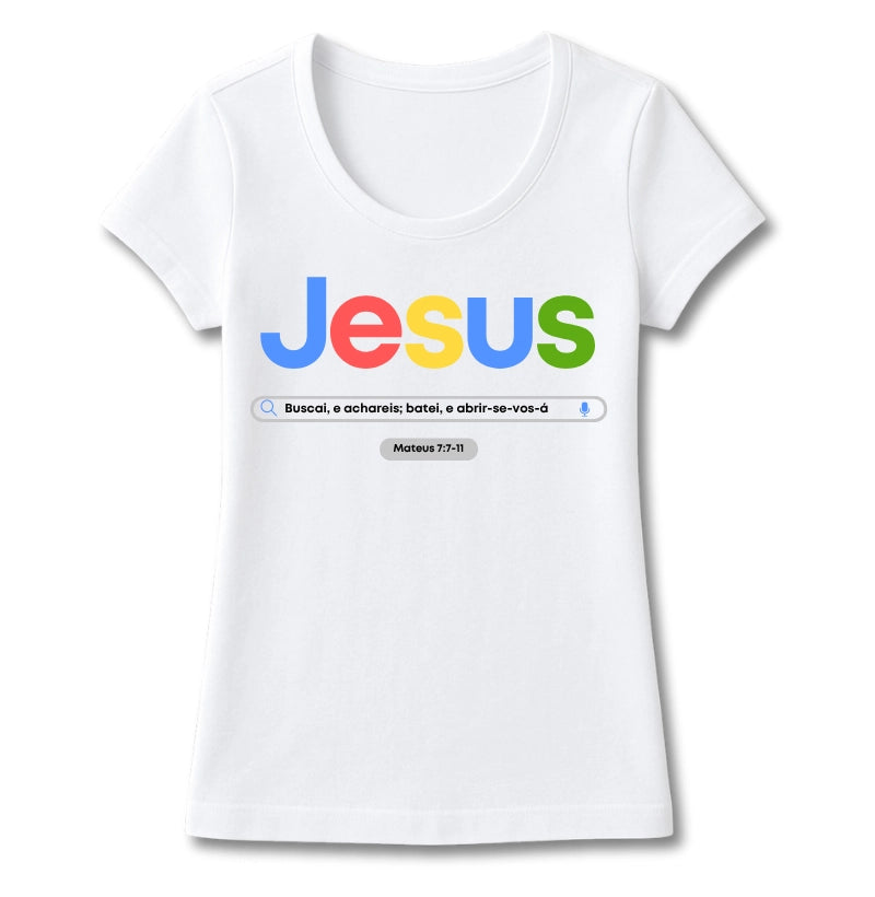 T-SHIRT FEMININA BUSQUE JESUS