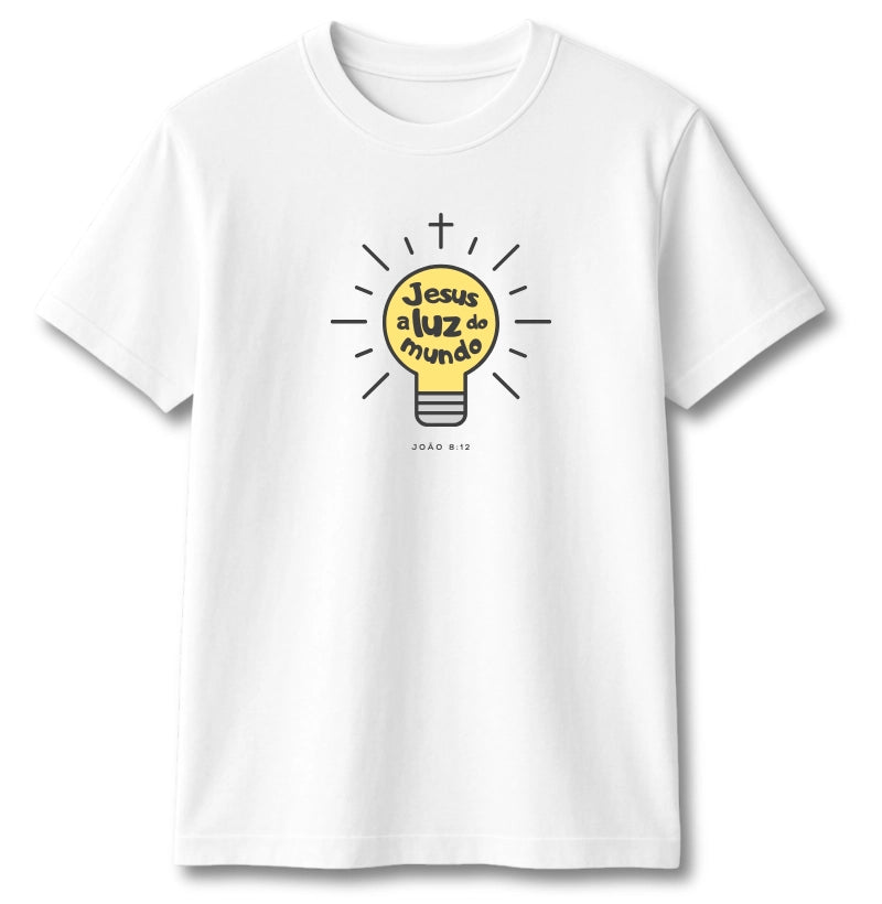 CAMISETA JESUS LUZ DO MUNDO BRANCA