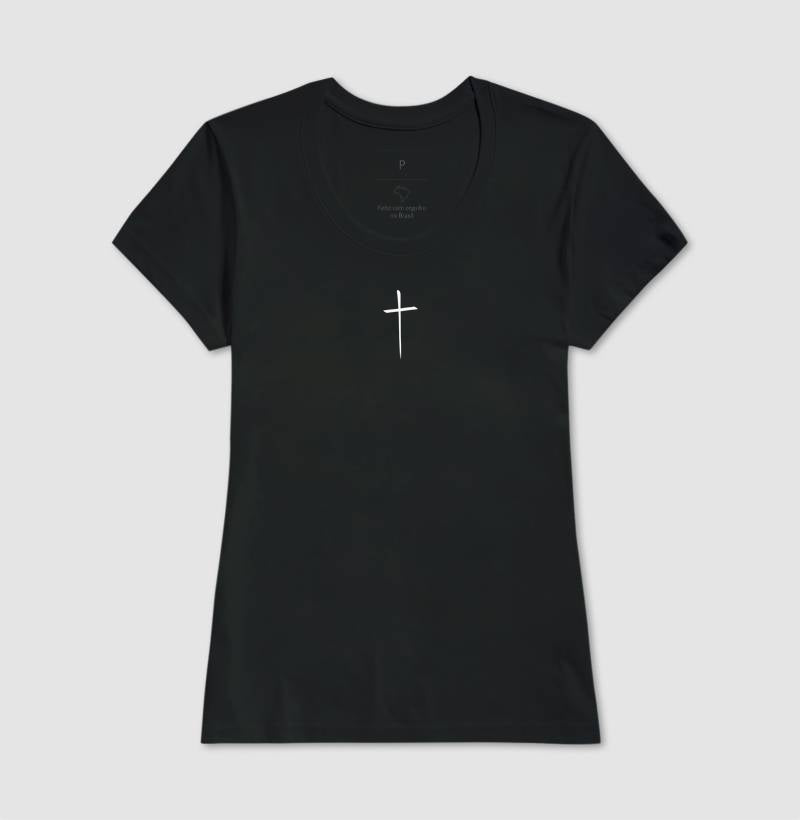 T-SHIRT FEMININA CRUZ MINIMALISTA