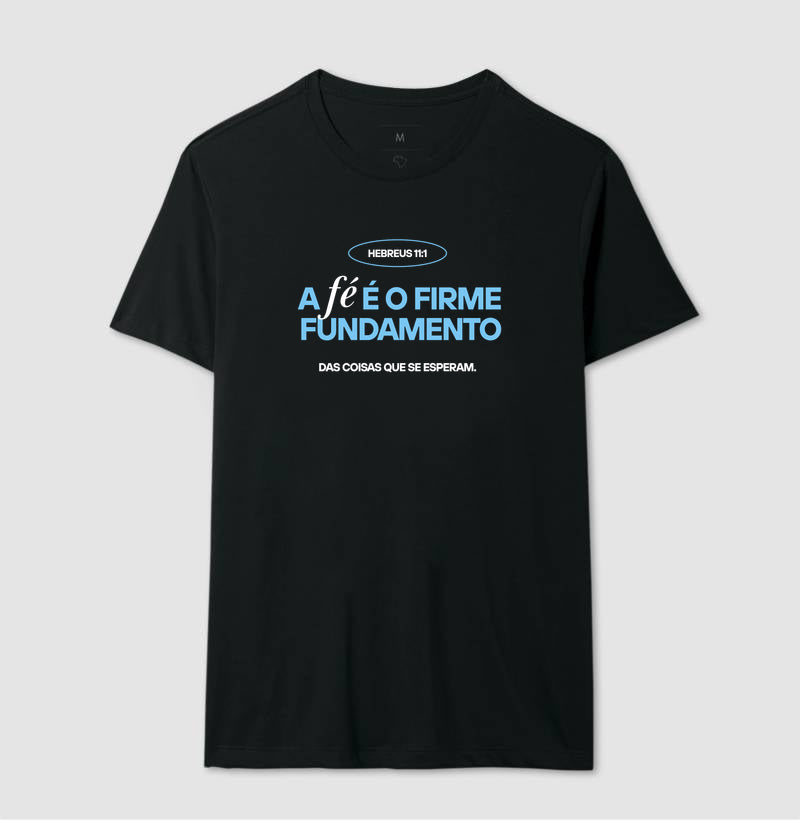 CAMISETA HEBREUS 11:1 ESTAMPA/AZUL