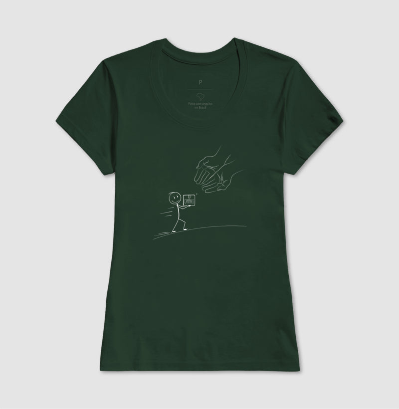 T-SHIRT FEMININA ENTREGA TEU CAMINHO