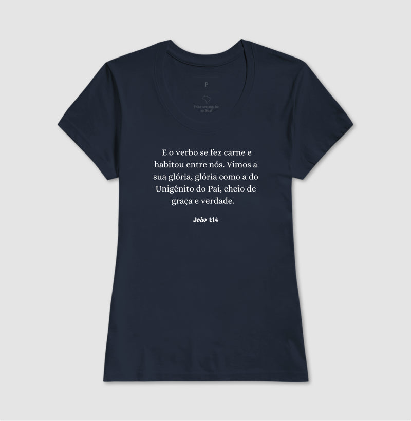 T-SHIRT FEMININA JOÃO 1:14