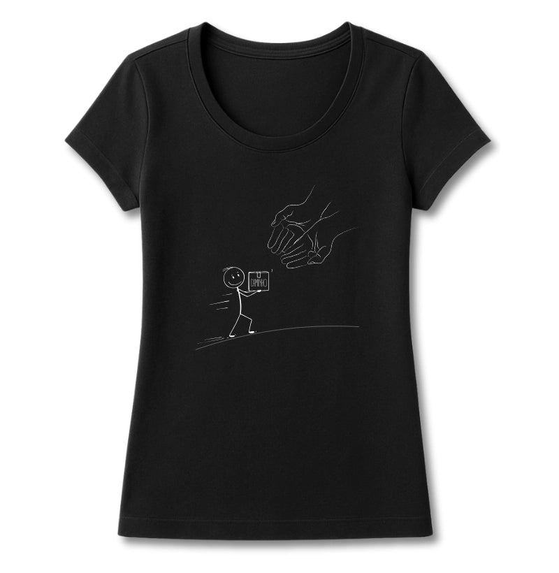 T-SHIRT FEMININA ENTREGA TEU CAMINHO