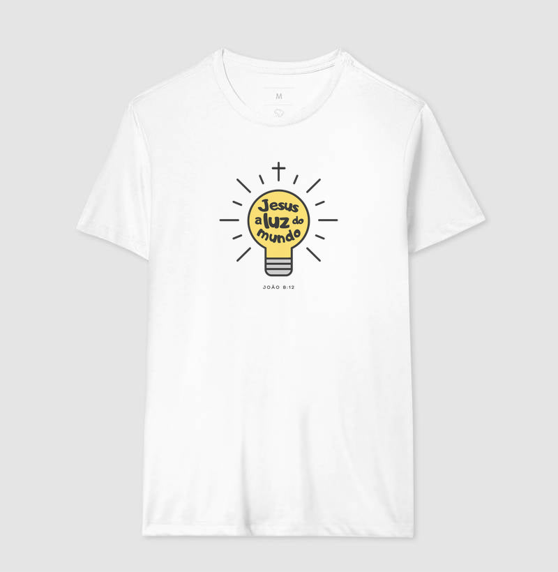 CAMISETA JESUS LUZ DO MUNDO BRANCA