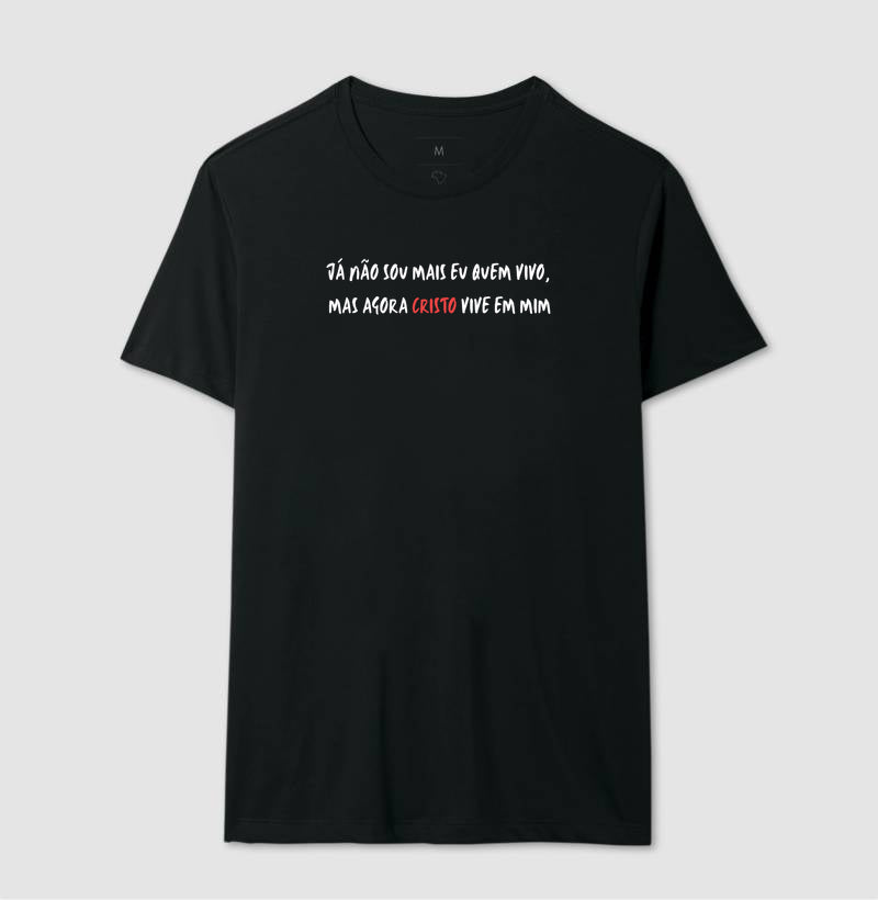 CAMISETA CRISTO VIVE EM MIM V.1 PRETA