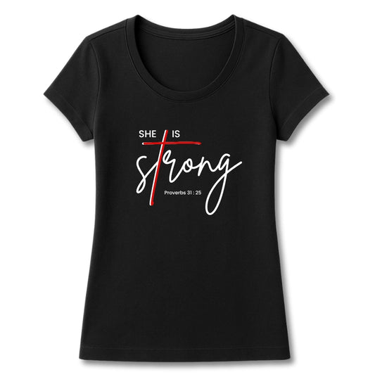 T-SHIRT FEMININA SHE IS STRONG