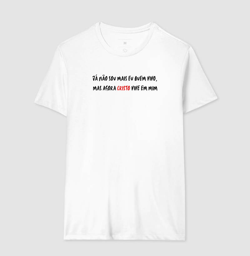 CAMISETA CRISTO VIVE EM MIM V.1 BRANCA