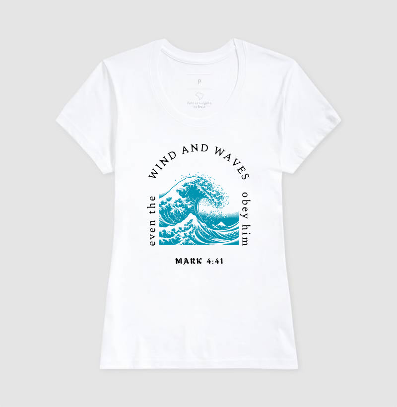 T-SHIRT FEMININA MARCOS 4:41