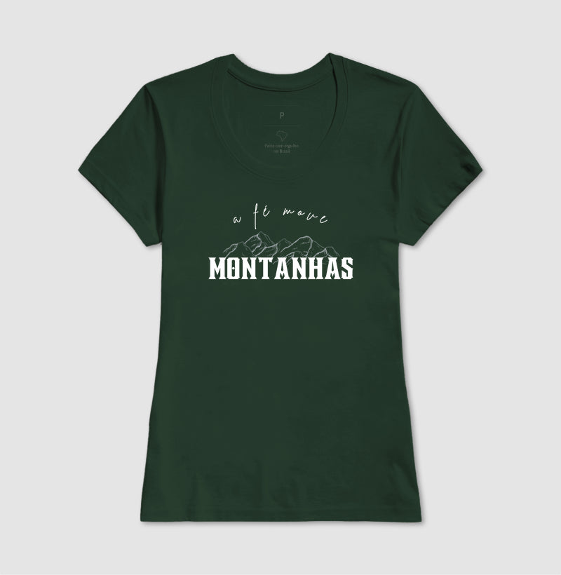 T-SHIRT FEMININA A FÉ MOVE MONTANHAS V.1