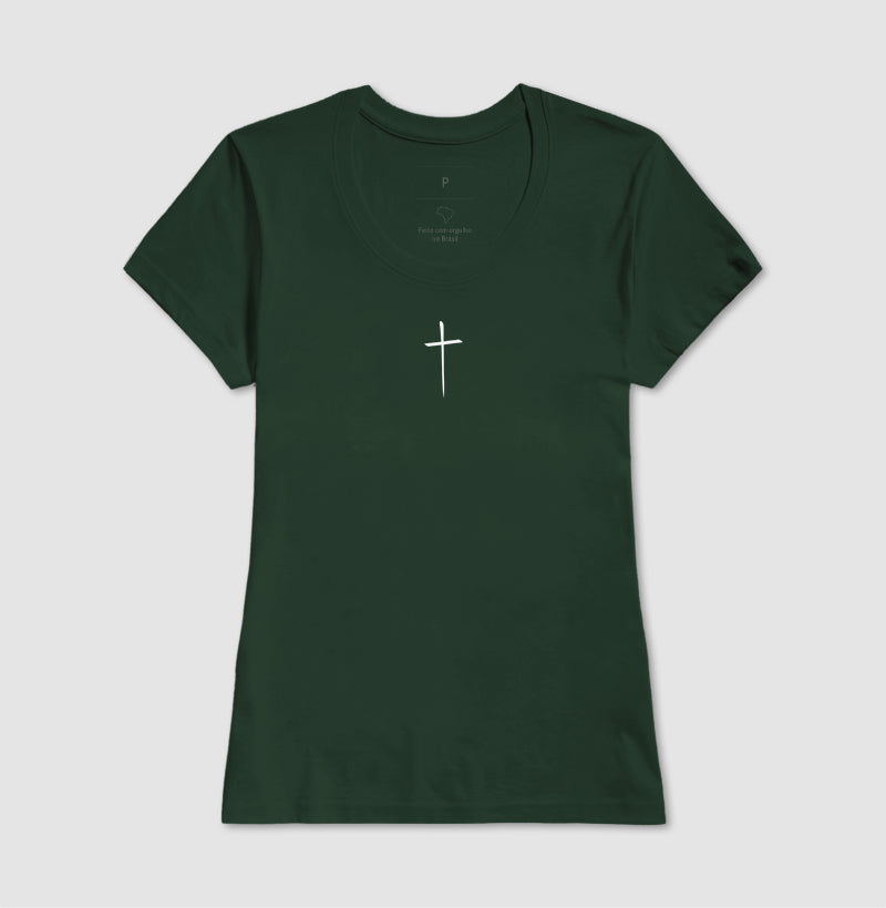 T-SHIRT FEMININA CRUZ MINIMALISTA