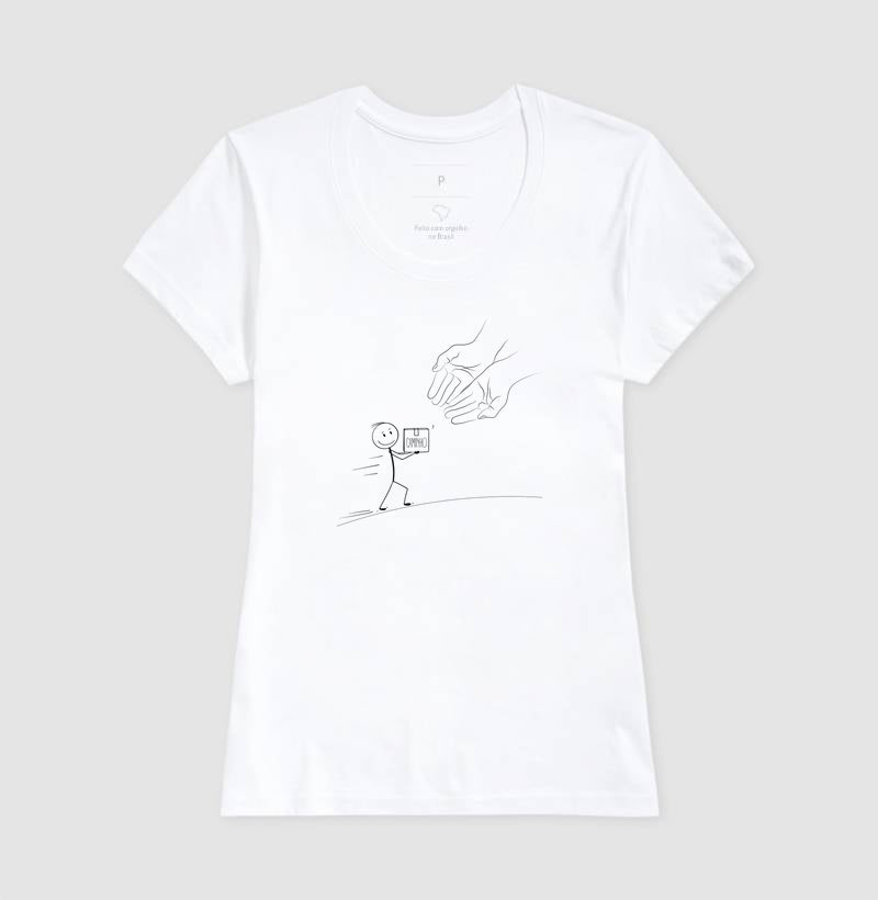 T-SHIRT FEMININA ENTREGA TEU CAMINHO