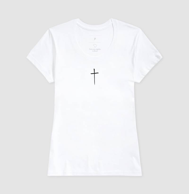 T-SHIRT FEMININA CRUZ MINIMALISTA