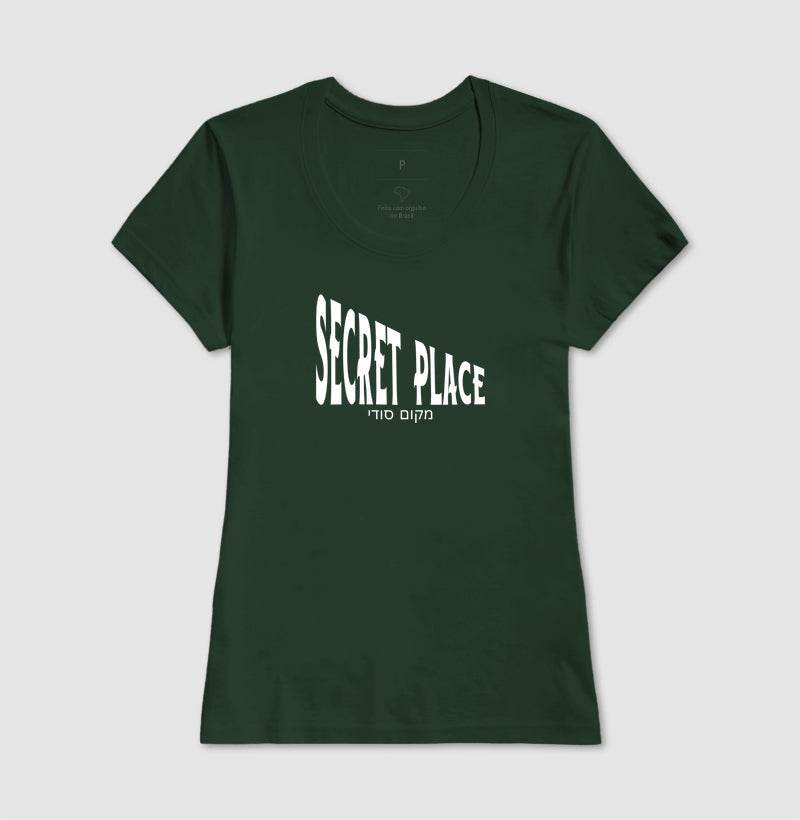 T-SHIRT FEMININA SECRET PLACE PRETA