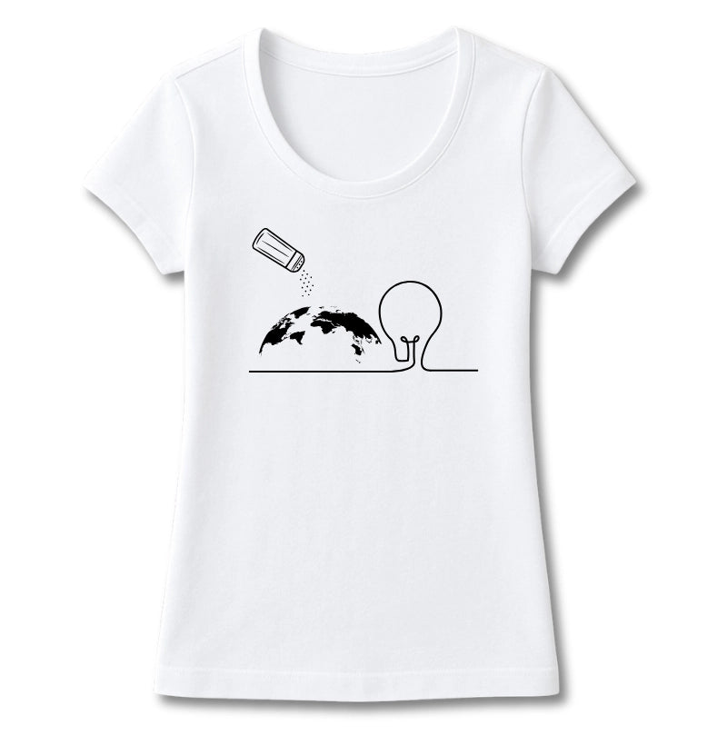 T-SHIRT FEMININA SAL DA TERRA LUZ DO MUNDO