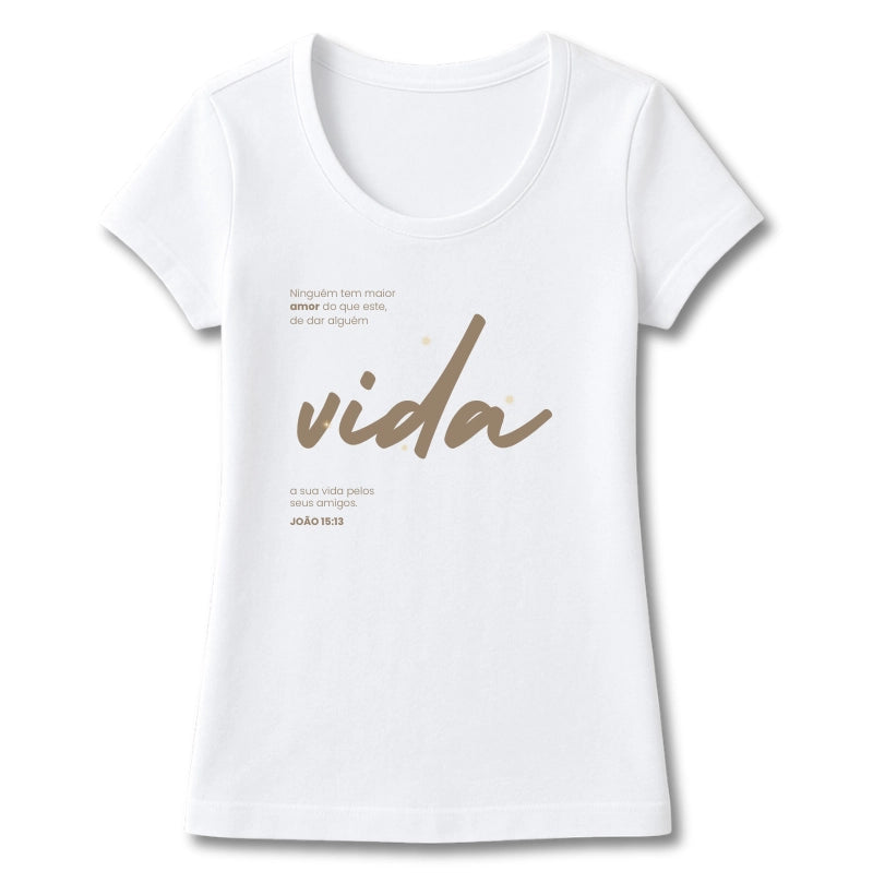 T-SHIRT FEMININA JOÃO 15:13