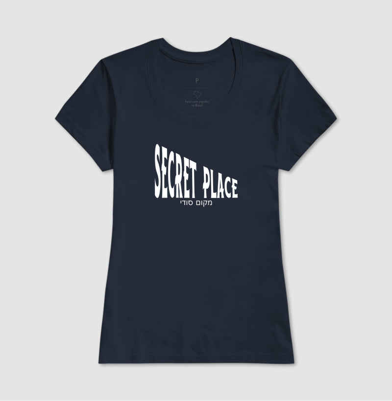 T-SHIRT FEMININA SECRET PLACE PRETA