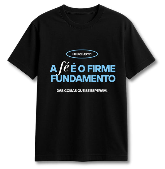 CAMISETA HEBREUS 11:1 ESTAMPA/AZUL