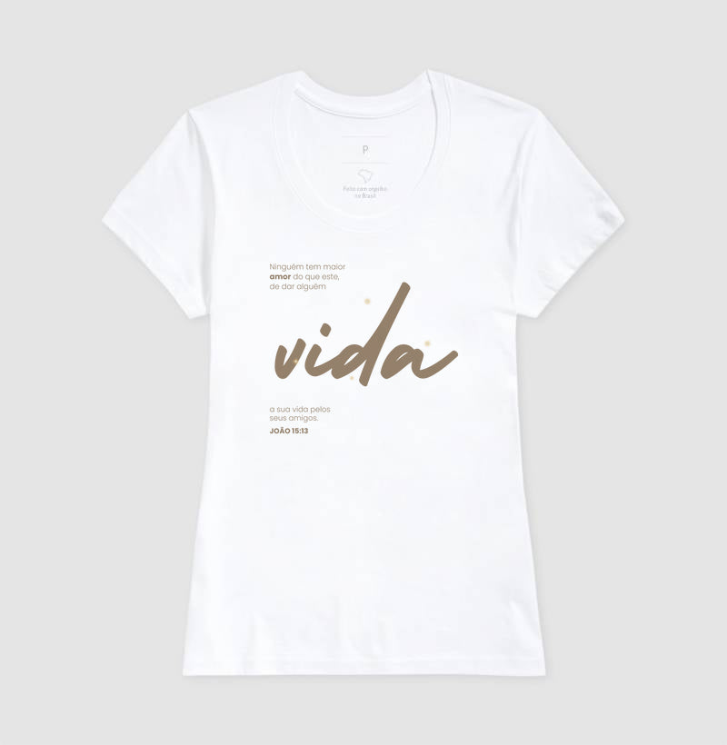 T-SHIRT FEMININA JOÃO 15:13