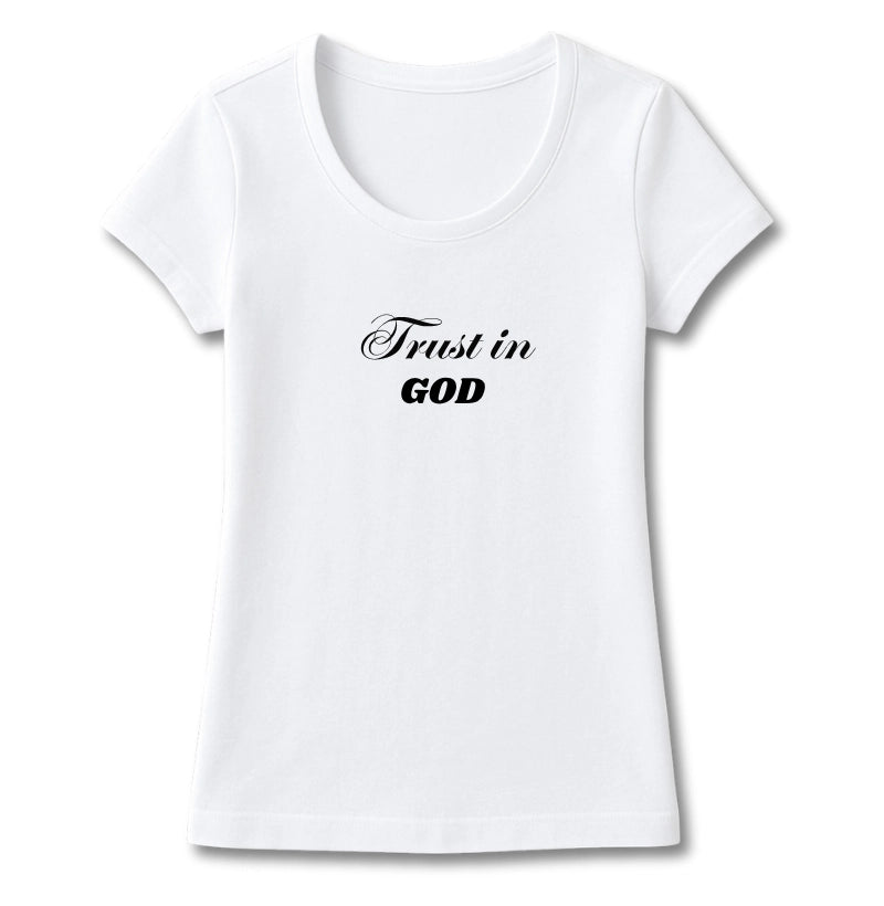 T-SHIRT FEMININA TRUST IN GOD