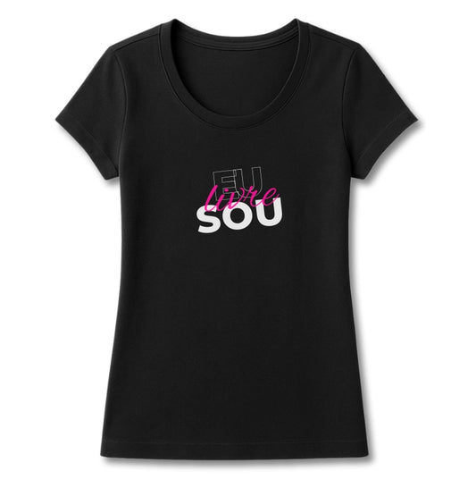 T-SHIRT FEMININA EU SOU LIVRE