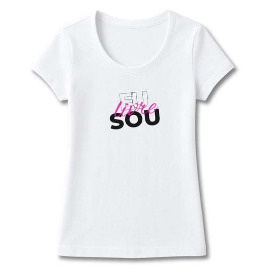 T-SHIRT FEMININA EU SOU LIVRE