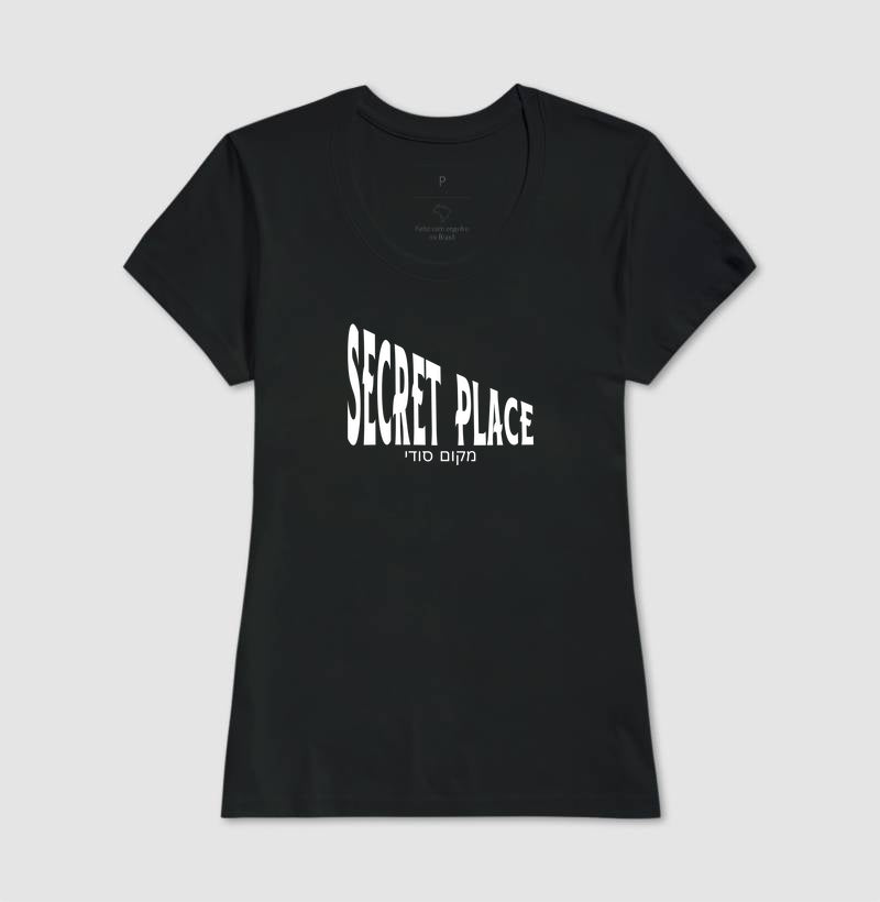 T-SHIRT FEMININA SECRET PLACE PRETA